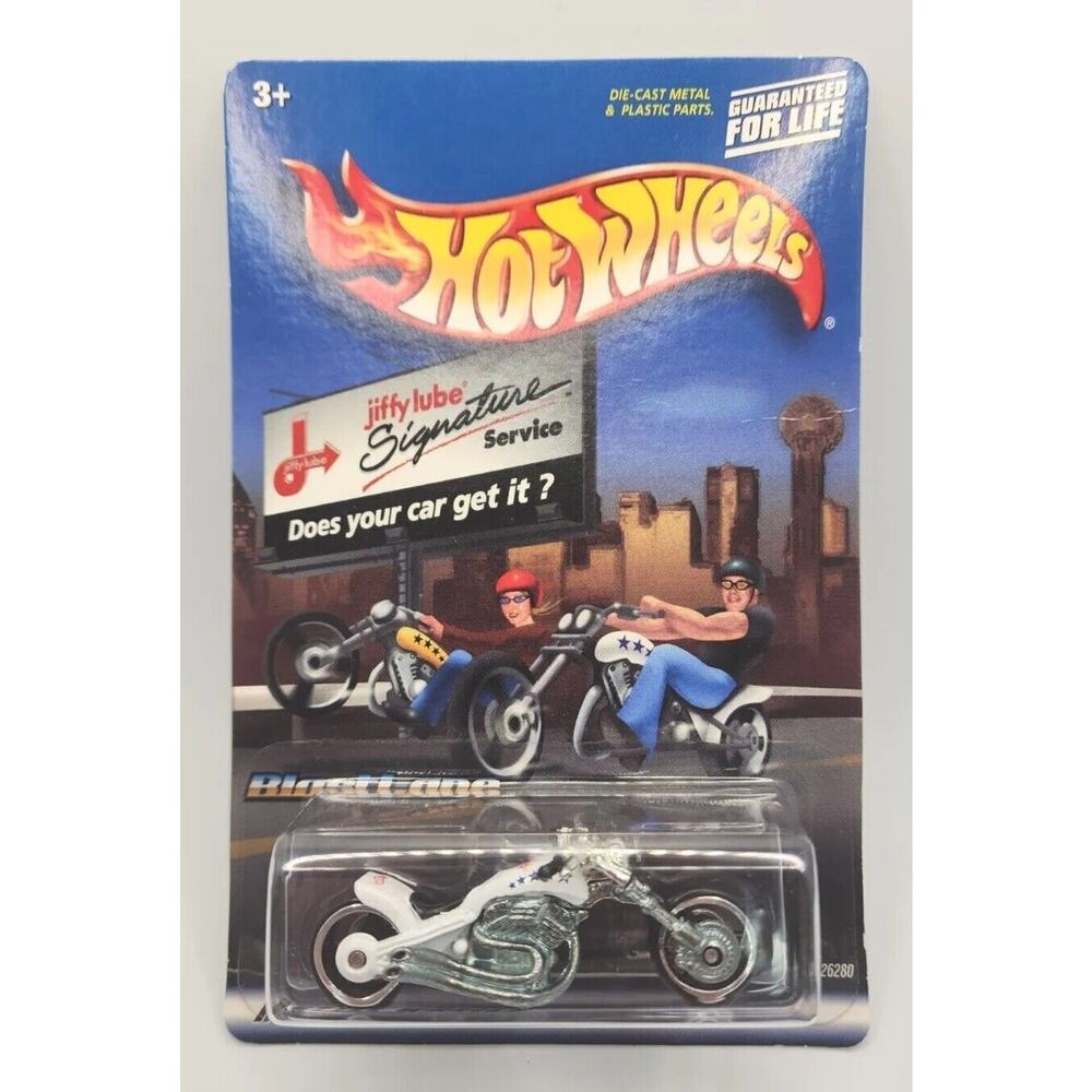 2000 Hot Wheels Jiffy Lube Signature Service Motorcycle Blast Lane 1/64 HW14